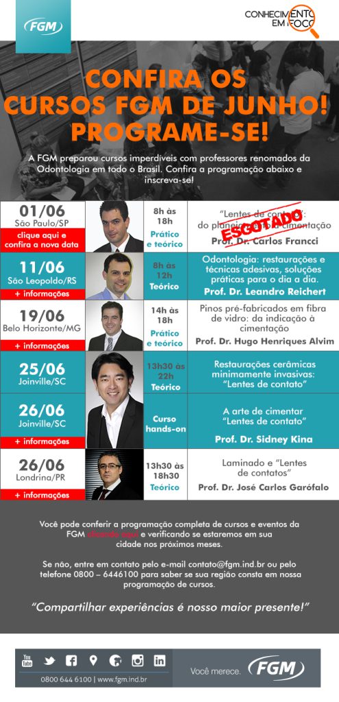 Programe-se para os cursos FGM de junho