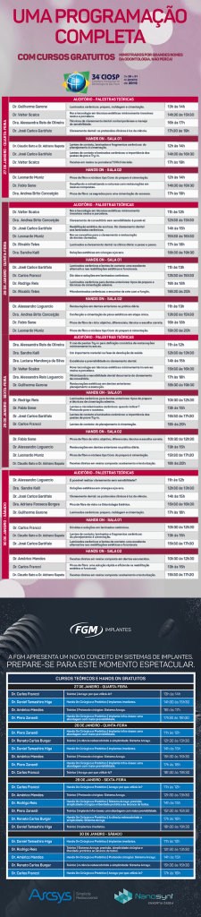Programação do CIOSP 2016