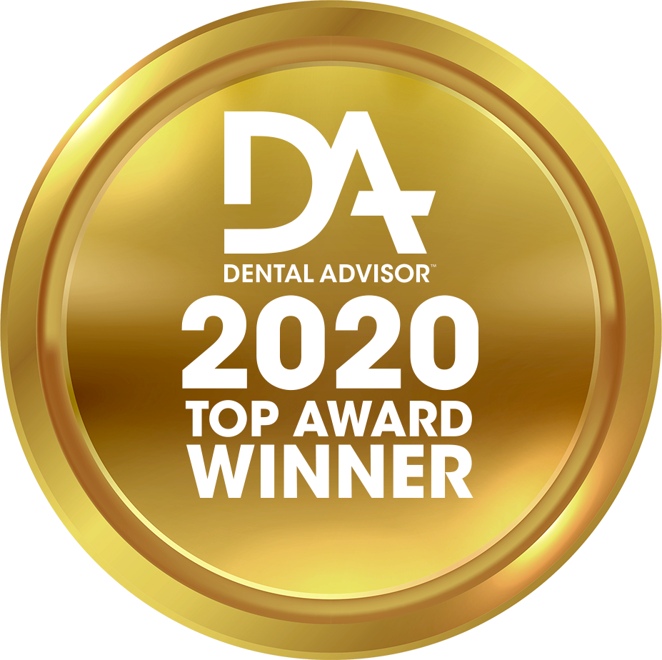 selo 2020 DA - ¡Mejor blanqueador dental de uso casero de EEUU por el segundo año consecutivo!