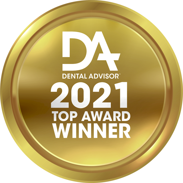 selo 2021 DA - ¡Mejor blanqueador dental de uso casero de EEUU por el segundo año consecutivo!