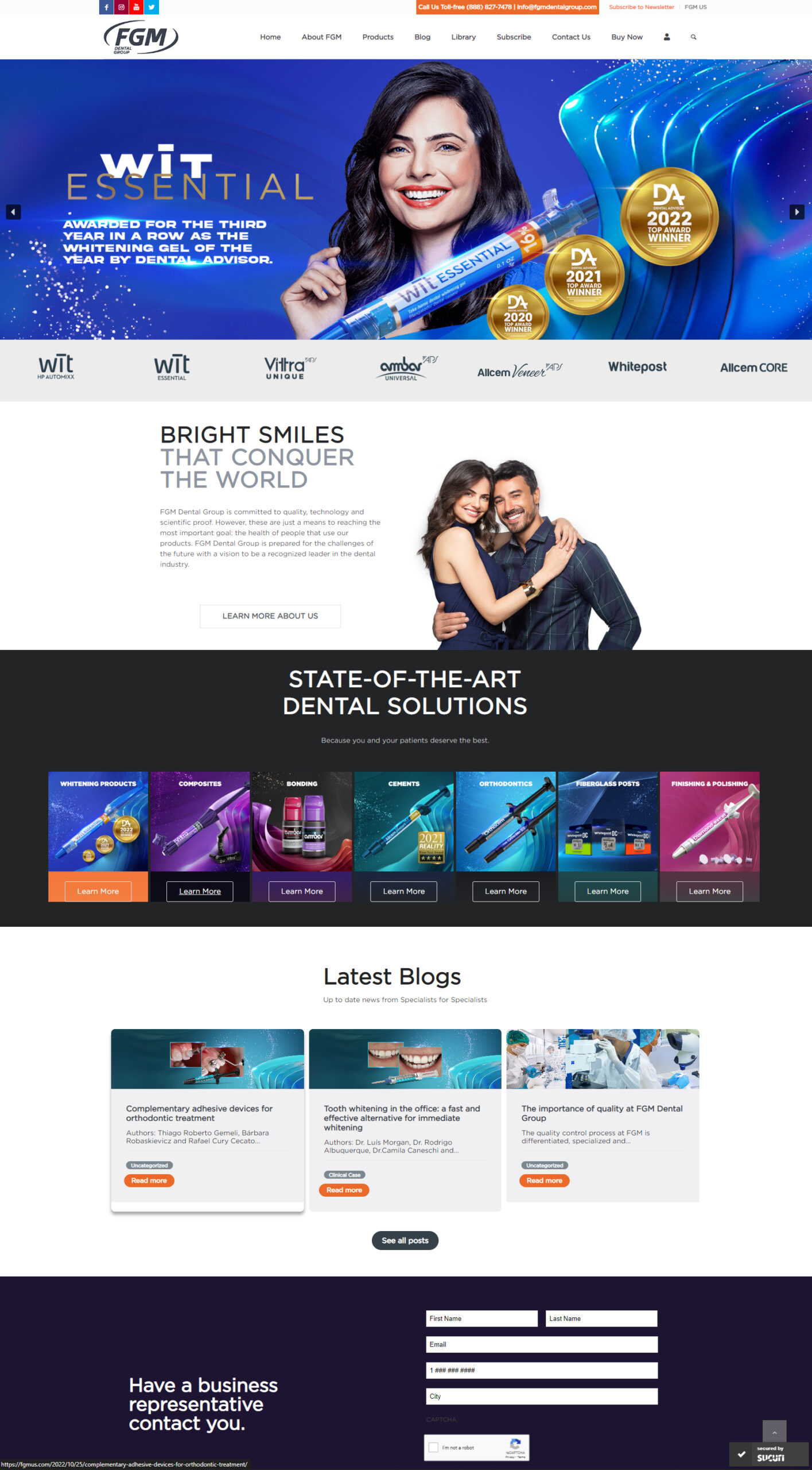Website US 01 scaled - FGM Dental Group, uma marca cada vez mais globalizada