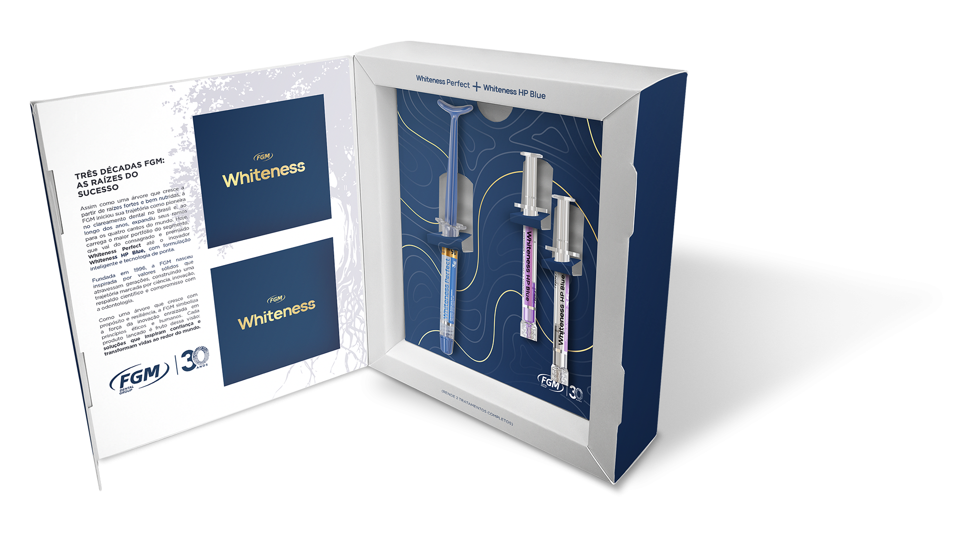 Mockup CX Blue Aberto Kit30anos Whiteness - Kit Whiteness 30 Anos