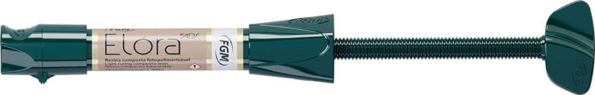 ELORA DENTINA deitada - Elóra APS: o sistema de cores que revoluciona a estética em resina composta Elóra APS-cor dentina