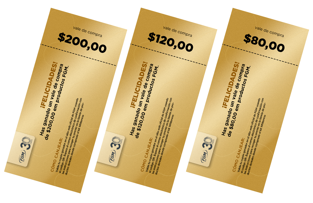 vouchers dolares - Promoción Caja de Premios Whiteness