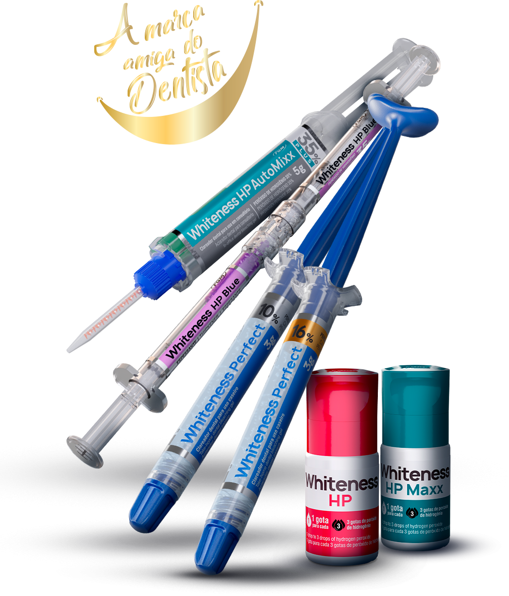 linha whiteness produtos seringas amiga - Mês do Dentista 2026